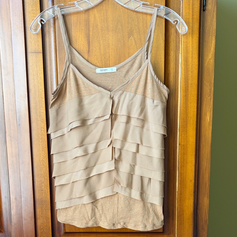 Old Navy Tan Layered Tank Top
